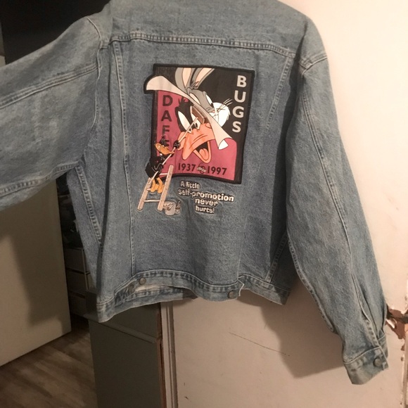 Warner Brothers collector Daffy Duck/Bugs bunny denim Jacket - Picture 1 of 6